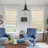 Sekey Double Roller Blind - Clamp-on Duo Roller Blind without Drilling, Window Roller Blind, Privacy & Sun Protection, Yellow Linen